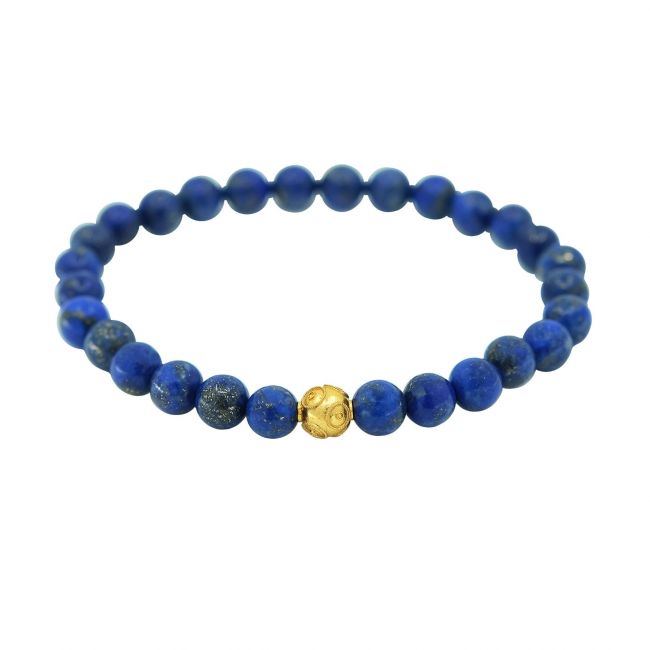 Bracelet Conta de Viana en Or 19,2 Carats avec Lapis Lazuli 