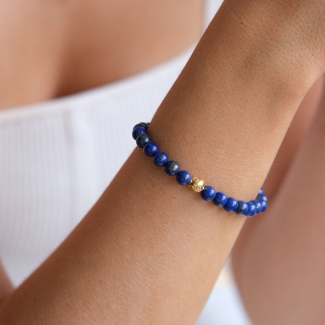 Bracelet Conta de Viana en Or 19,2 Carats avec Lapis Lazuli 