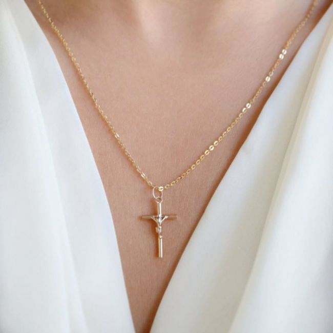 Collier Crucifix en Or 19,2 Carats 