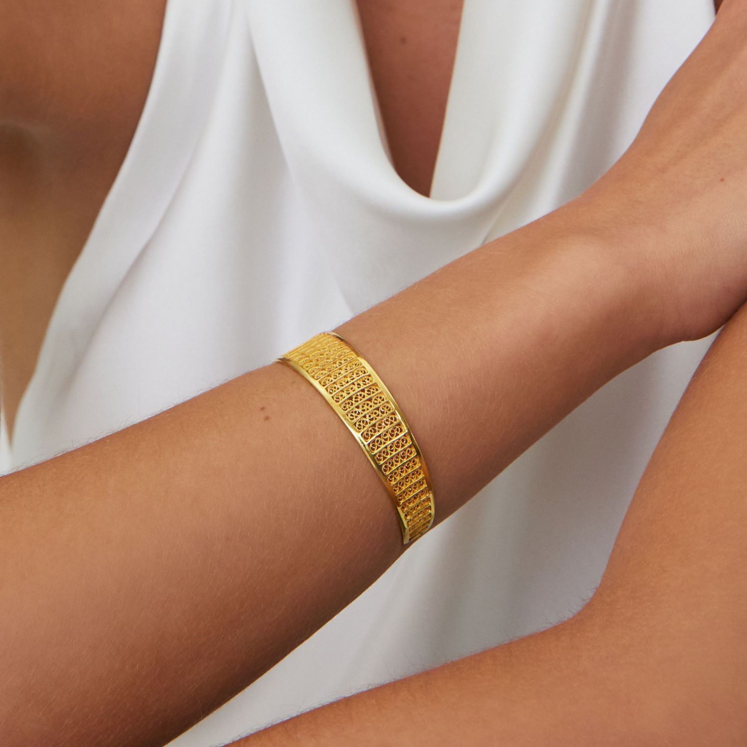 Bracelet Circles in Gold Plated Silver 