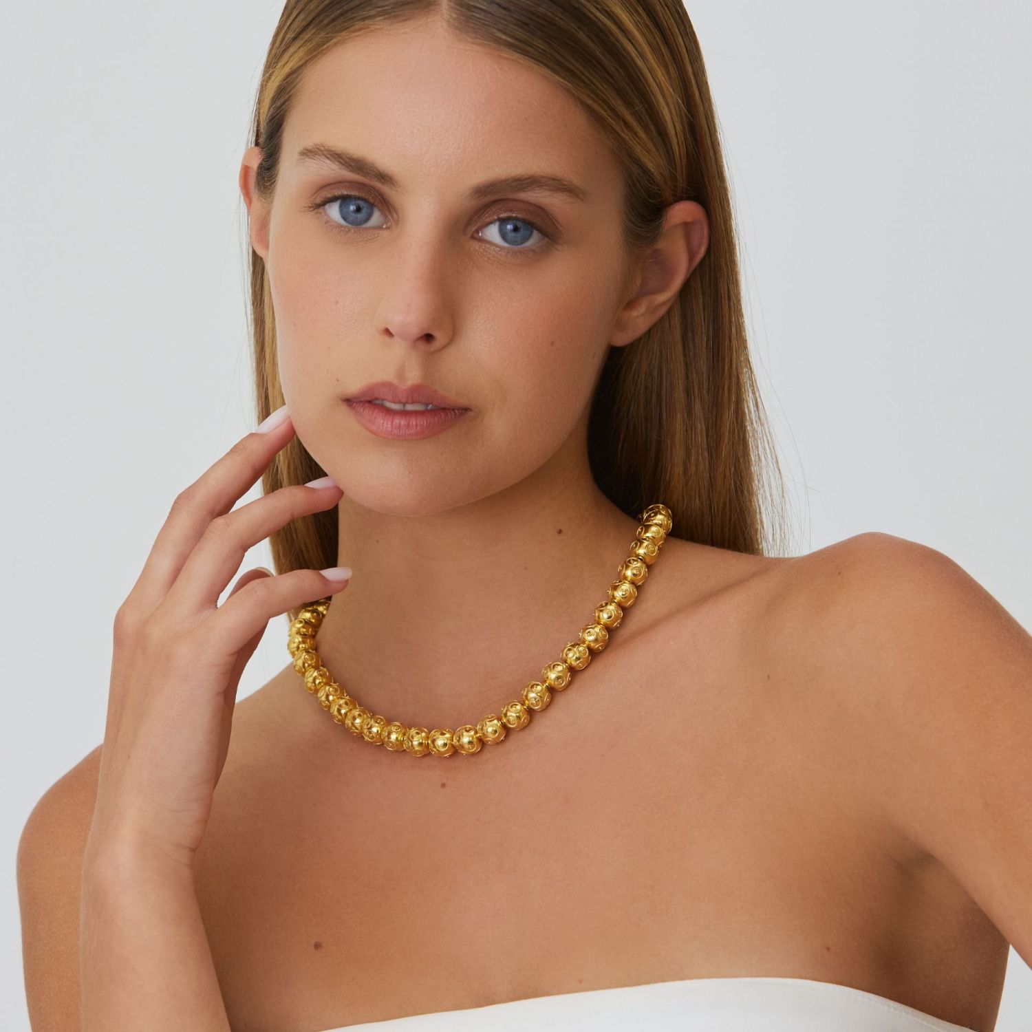 Necklace Viana's Contas Traditional in Gold Plated Silver 