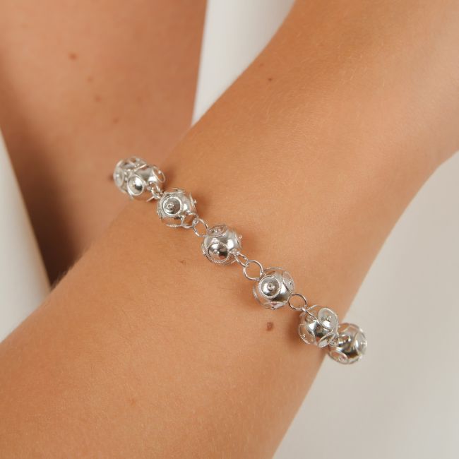 Pulsera Contas de Viana de Plata