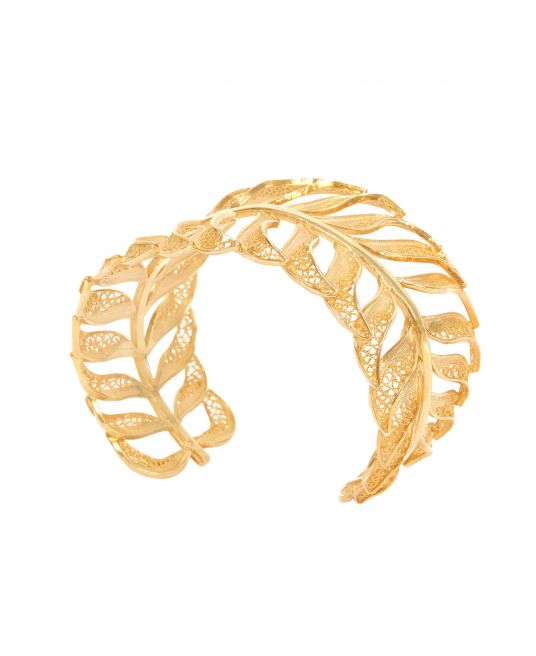 Bracelet Palm Tree in Gold Plated Silver 