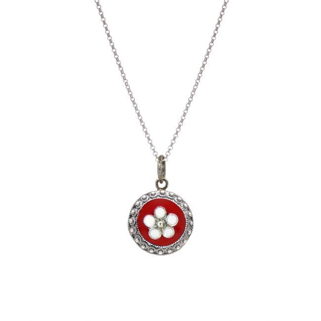 Collier Caramujo Rouge en Argent