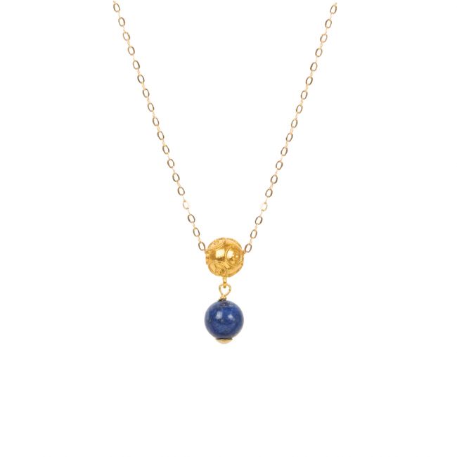 Collier Conta de Viana en Or 19,2 Carats avec Lapis Lazuli 