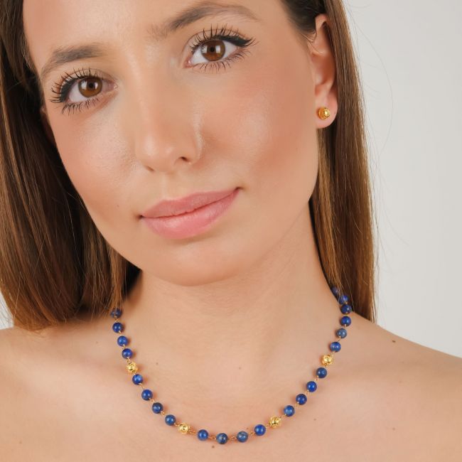 Parure Contas de Viana en Or 19,2Kt avec Lapis Lazuli 