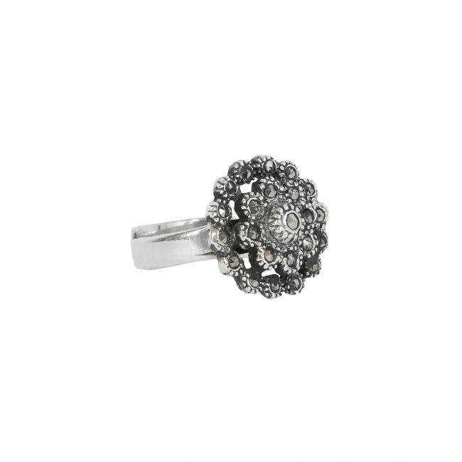 Bague Pomme de Pin Marcassites en Argent 