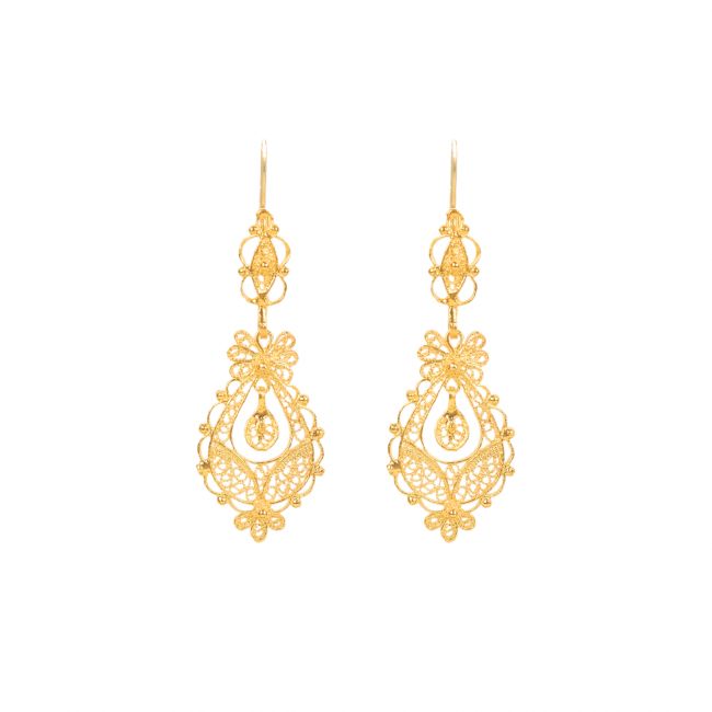 Earrings Princess in Gold Plated Silver
