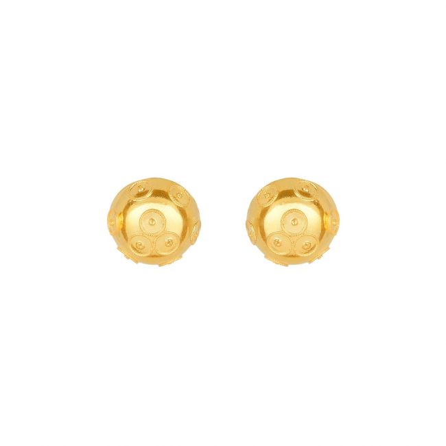 Earrings Half Viana’s Conta in Gold Plated Silver