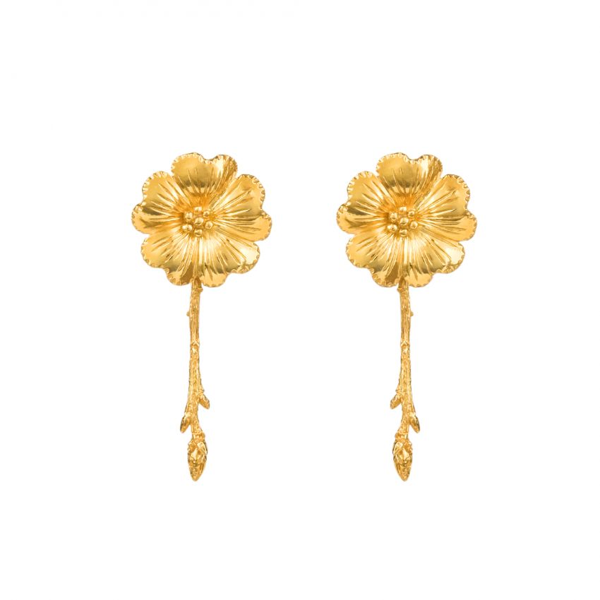 Earrings Amália Bloom in Gold Plated Silver 