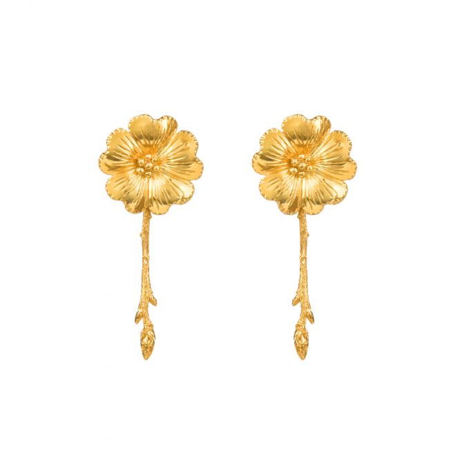 Earrings Amália Bloom in Gold Plated Silver