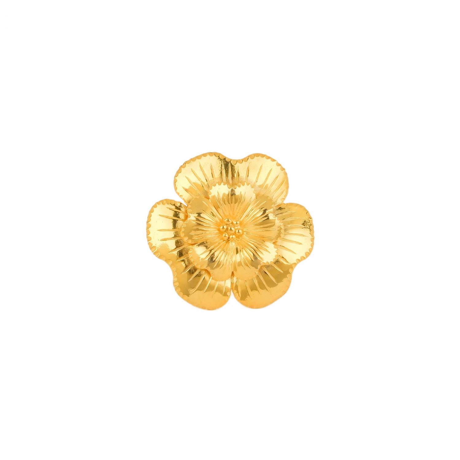 Ring There Goes the Flower of Amália in Gold Plated Silver 