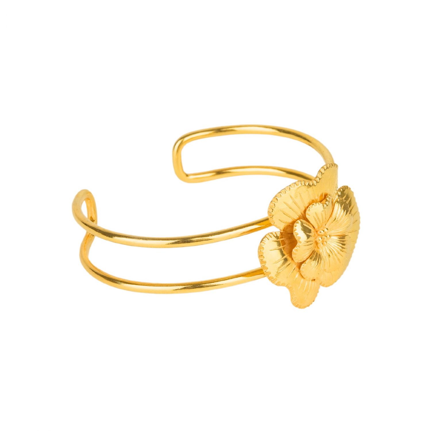 Bracelet There Goes the Flower of Amália in Gold Plated Silver 