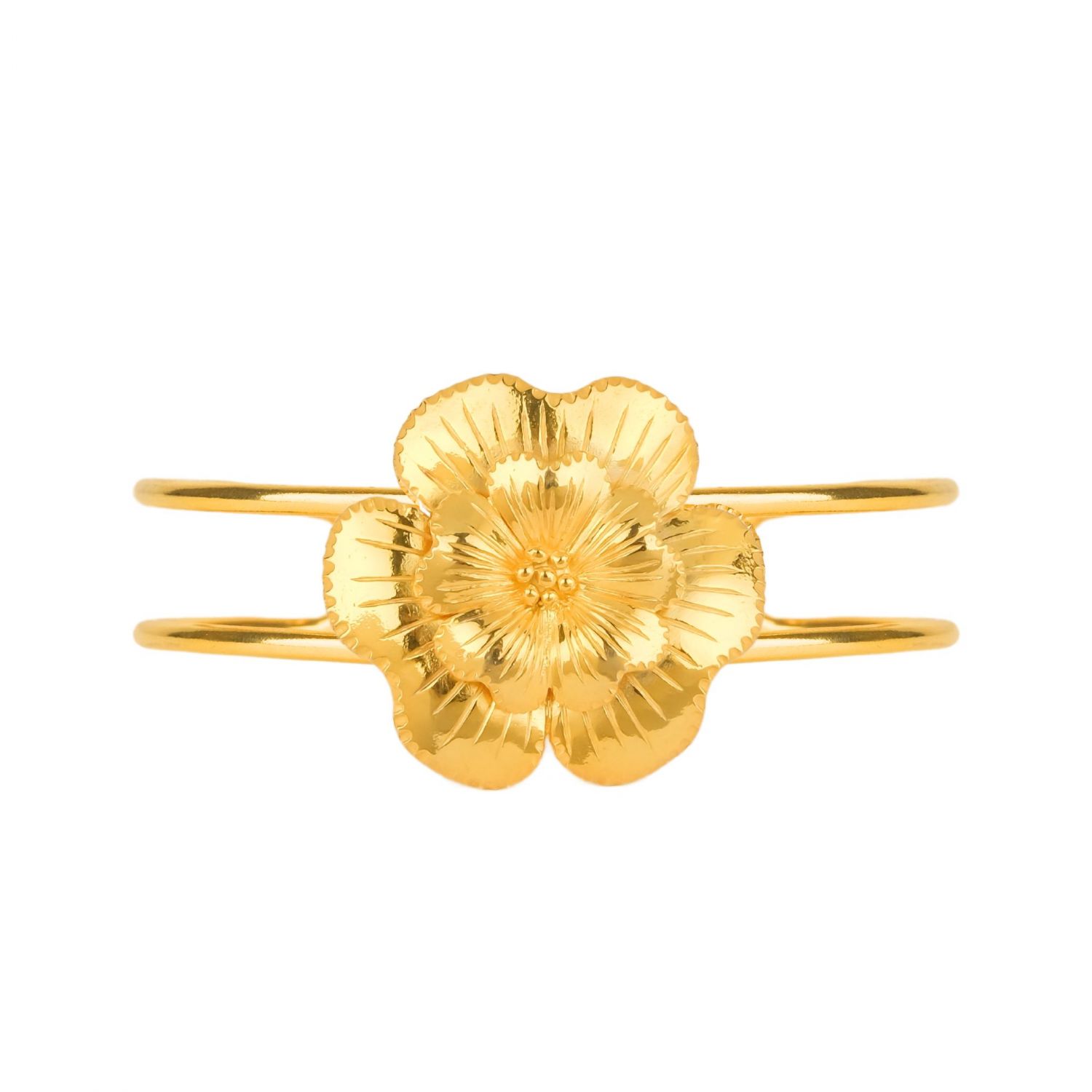 Bracelet There Goes the Flower of Amália in Gold Plated Silver 