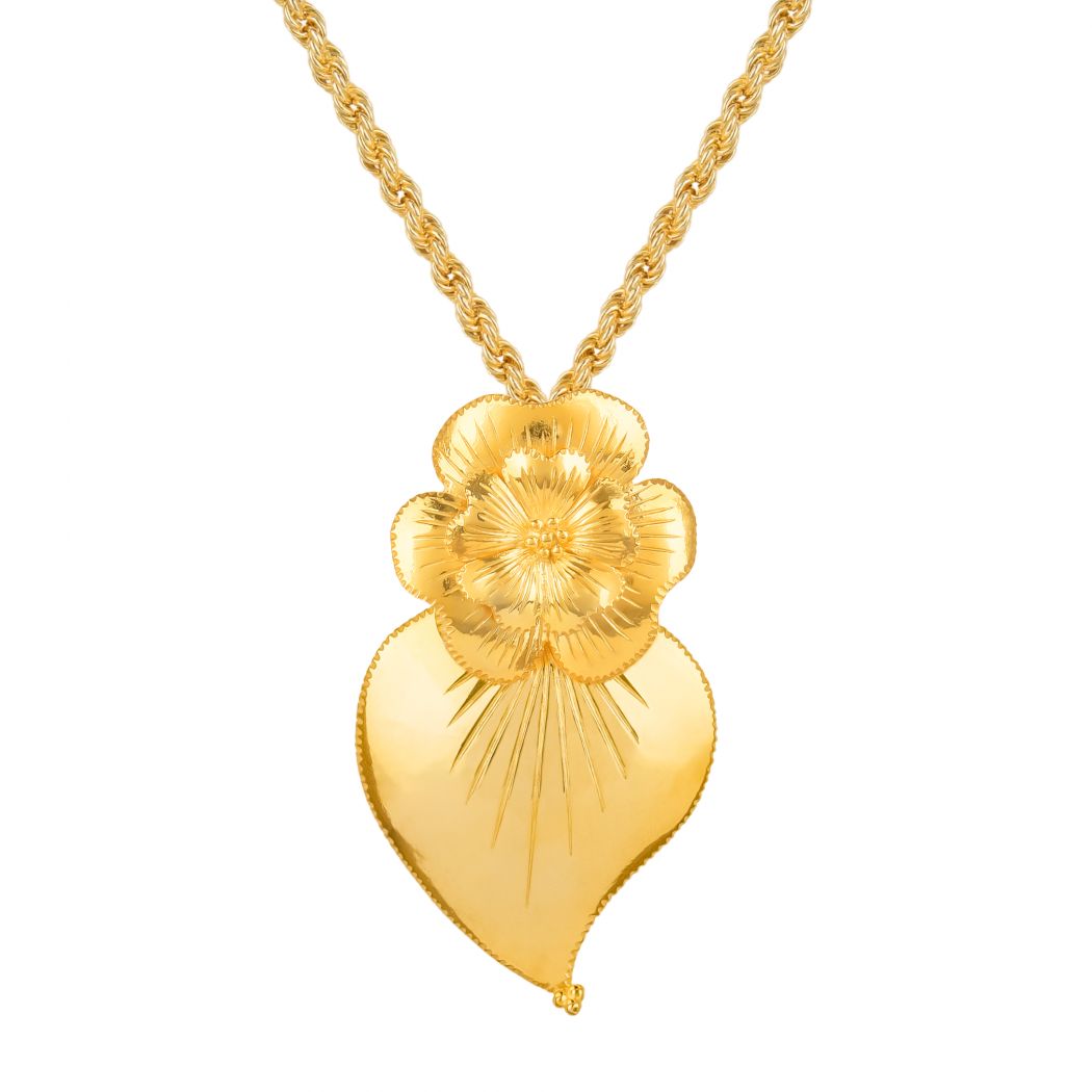 Necklace Heart of Amália in Gold Plated Silver