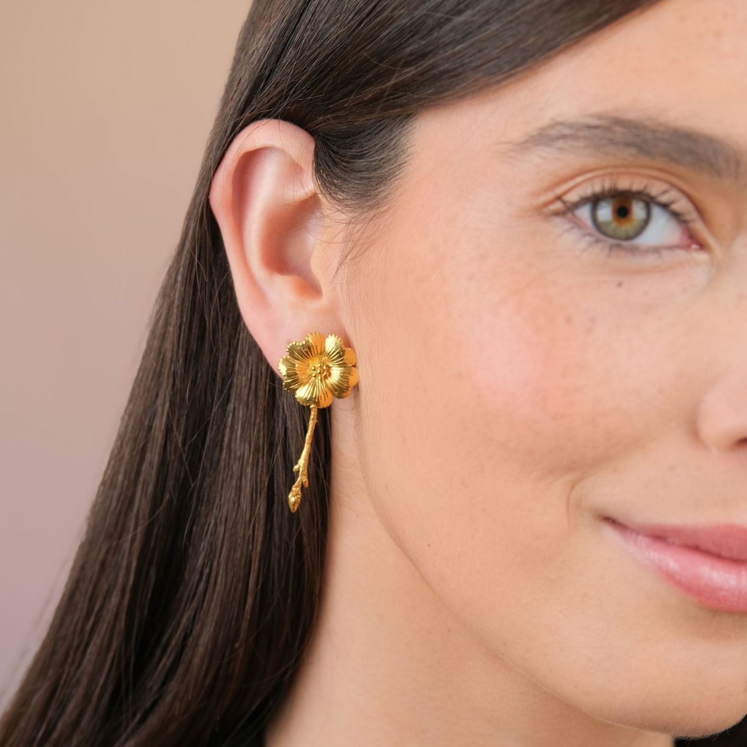 Earrings Amália Bloom in Gold Plated Silver 