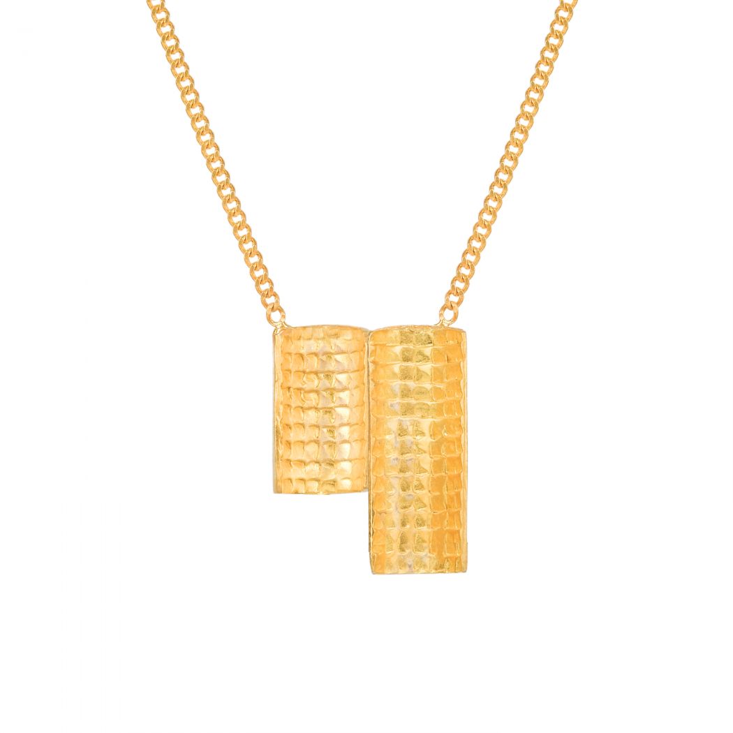 Necklace Engawa in Gold Plated Silver 