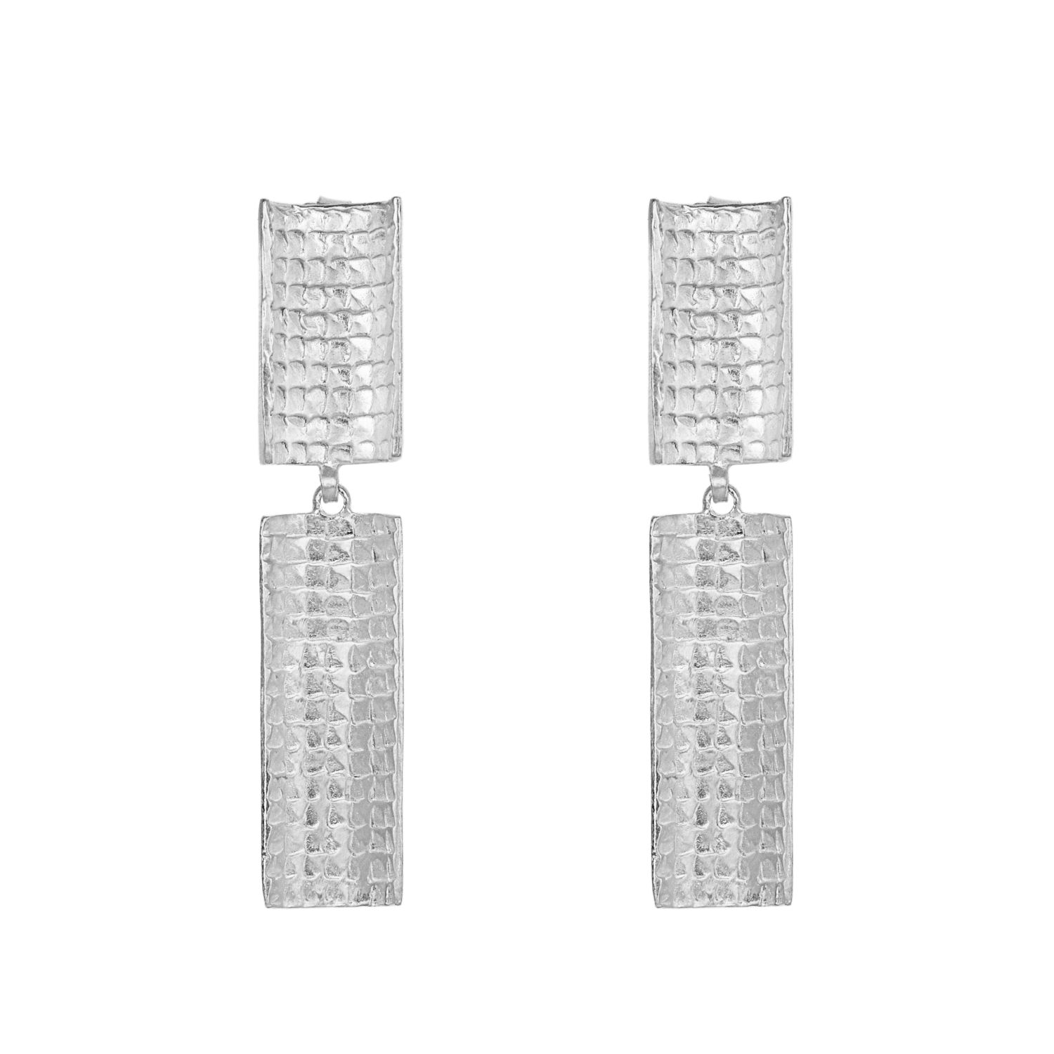 Earrings Engawa in Silver 