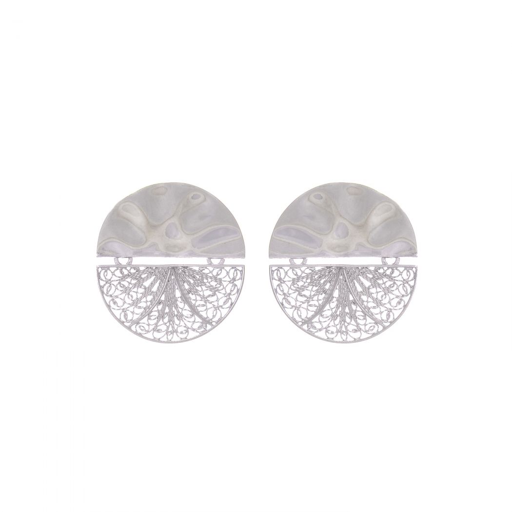 Boucles d'Oreilles Cercles Articulés en Argent 