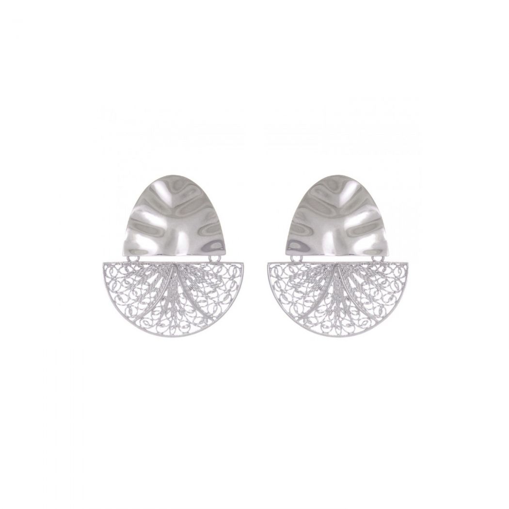 Boucles d'Oreilles Bateau Articulées en Argent 