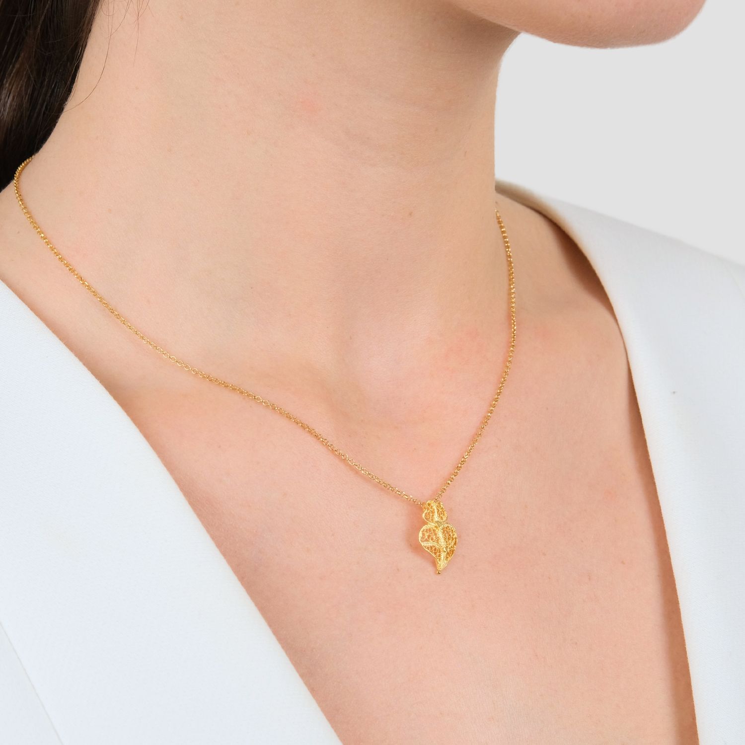 Necklace Heart of Viana in Gold Plated Silver 