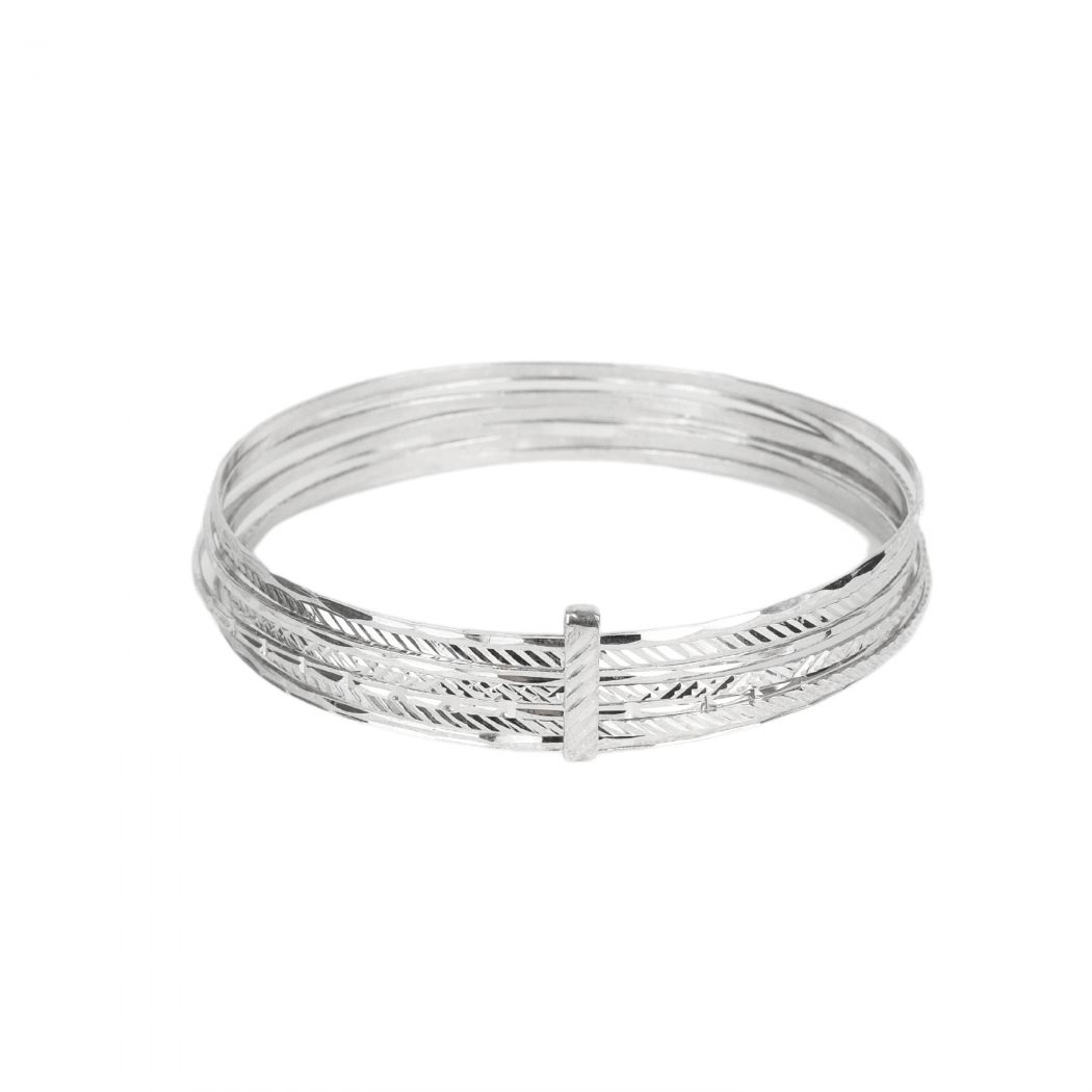 Bracelet Sept Esclaves en Argent 