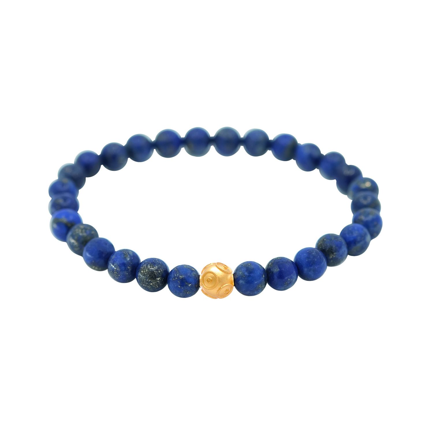 Bracelet Viana's Conta in 19,2Kt Gold with Lapis Lazuli 