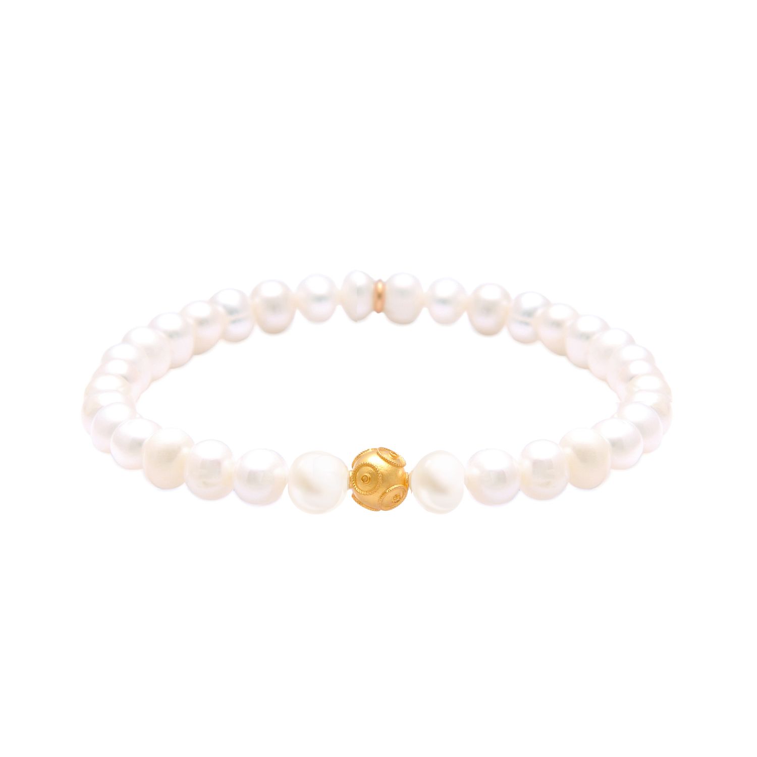 Bracelet Viana's Conta in 19,2Kt Gold with Pearls 