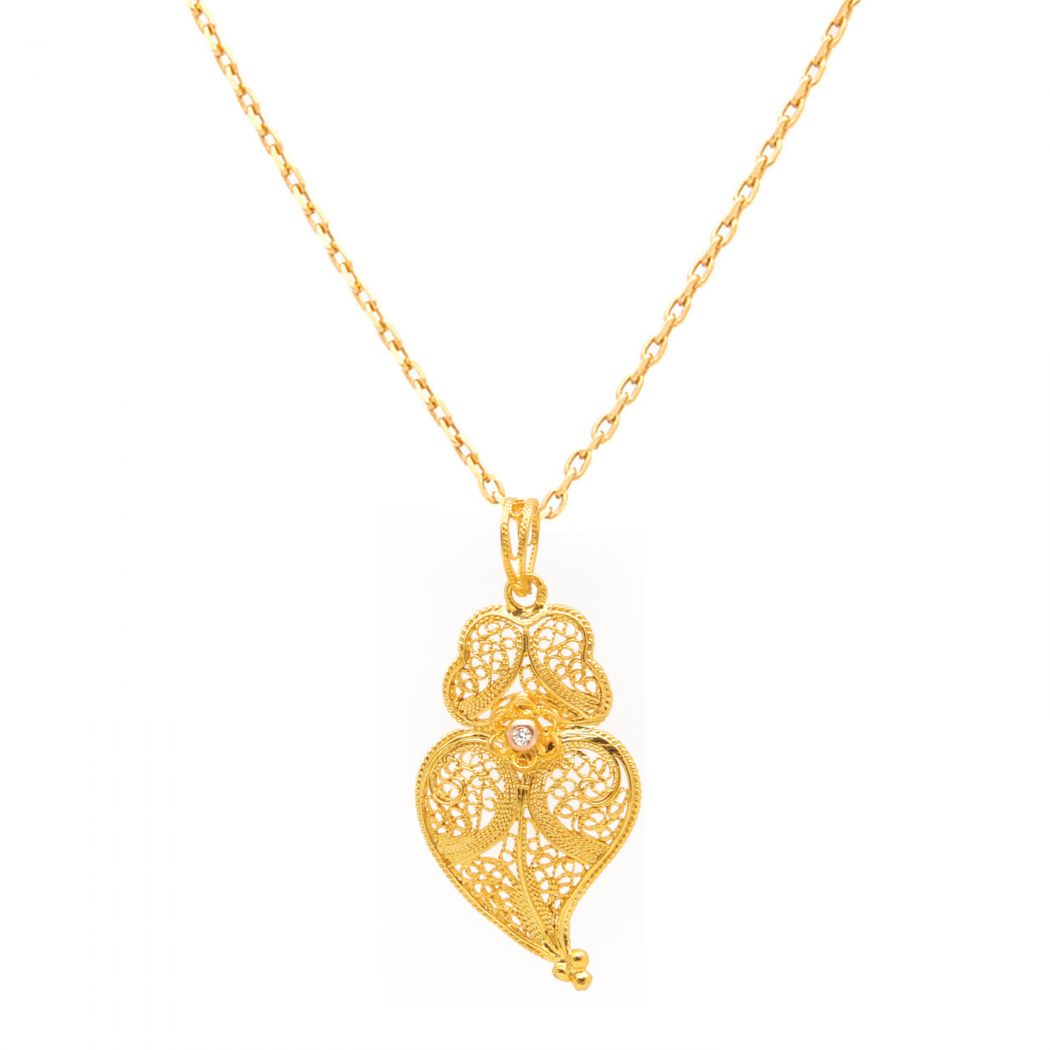 Necklace Heart of Viana M in 19,2Kt Gold and Diamond 