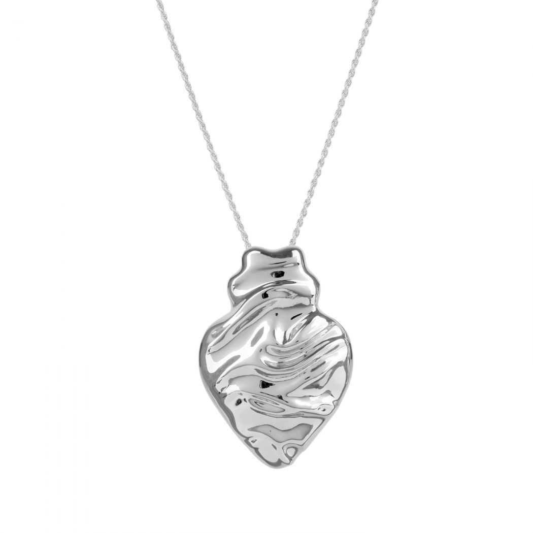 Necklace Melting Heart in Silver 