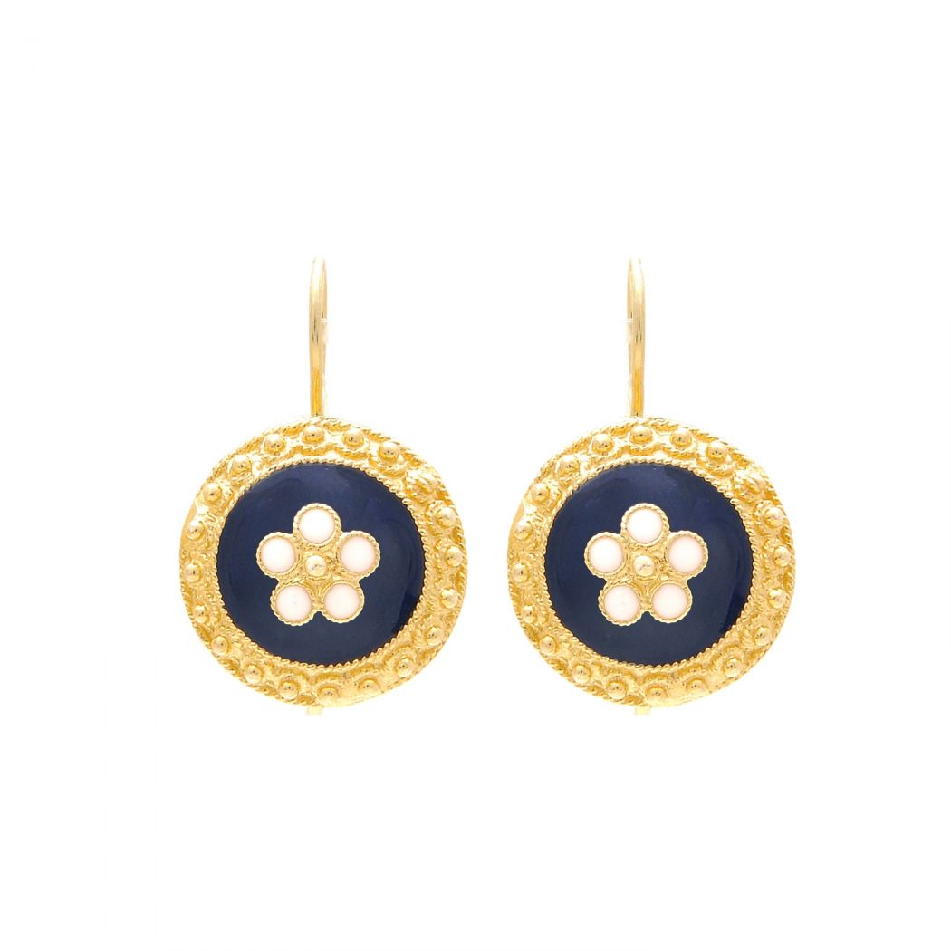 Earrings Caramujo XL in Gold Plated Silver