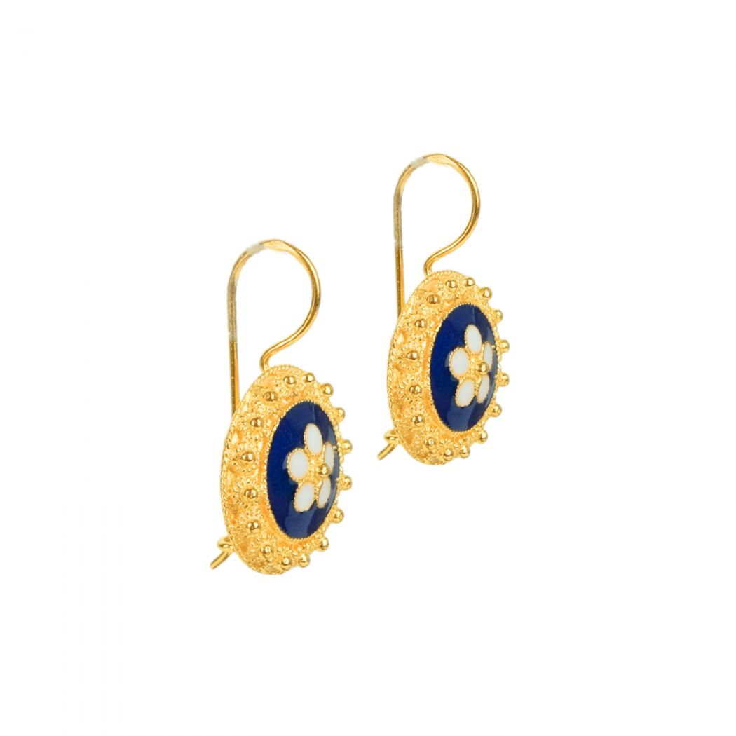 Earrings Caramujo XL in Gold Plated Silver