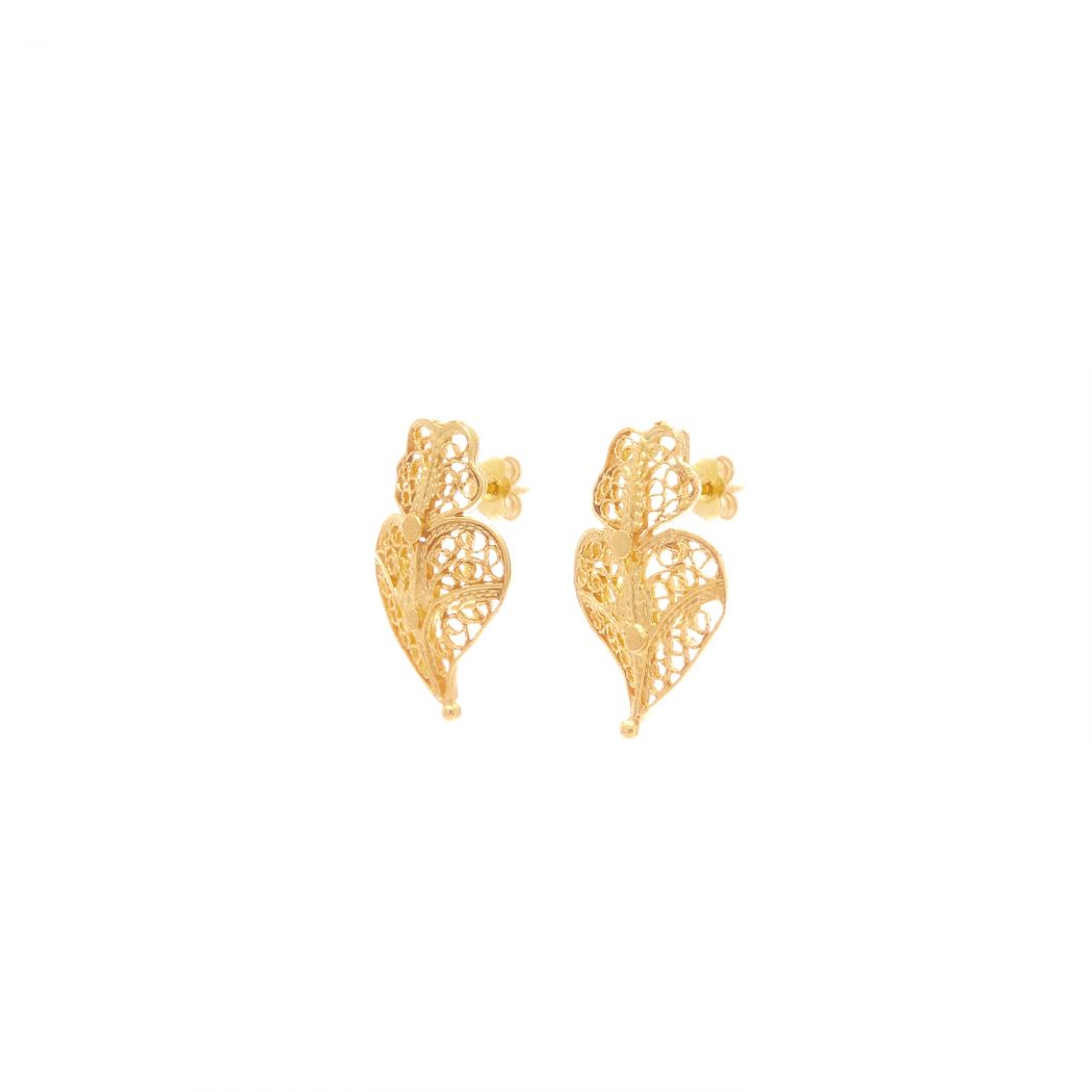 Earrings Heart of Viana XS in Gold Plated Silver