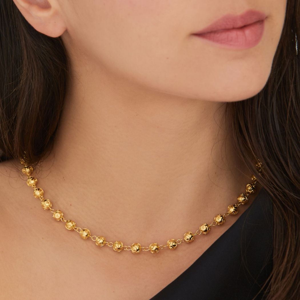 Necklace Viana's Contas in 9Kt Gold