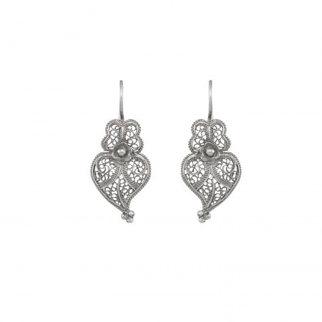 Boucles d'Oreilles Coeur de Viana 2,5cm en Argent 