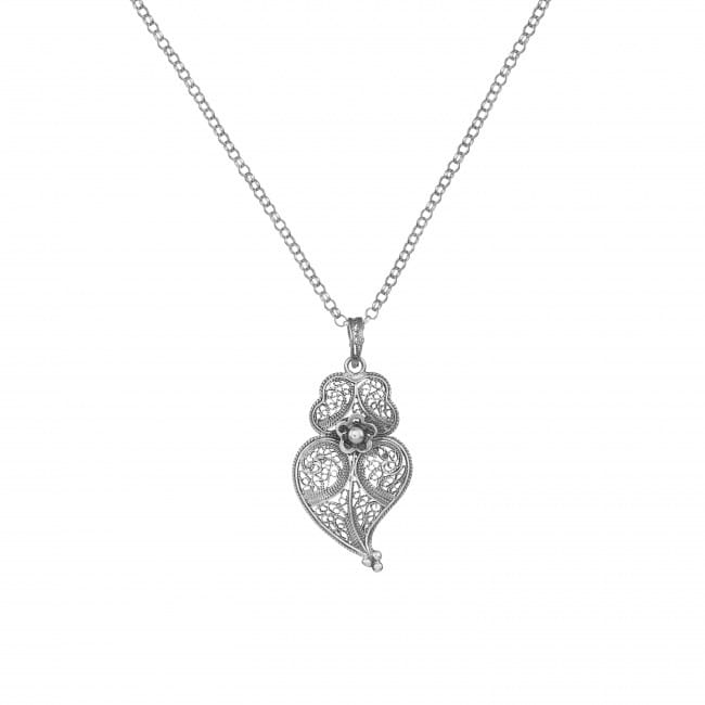 Collar Corazón de Viana 3,5cm de Plata 