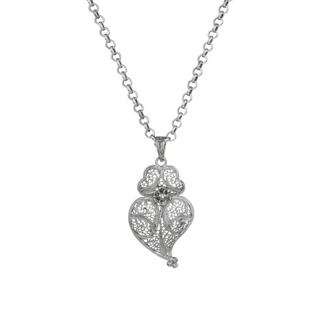 Collar Corazón de Viana 4,0cm de Plata 