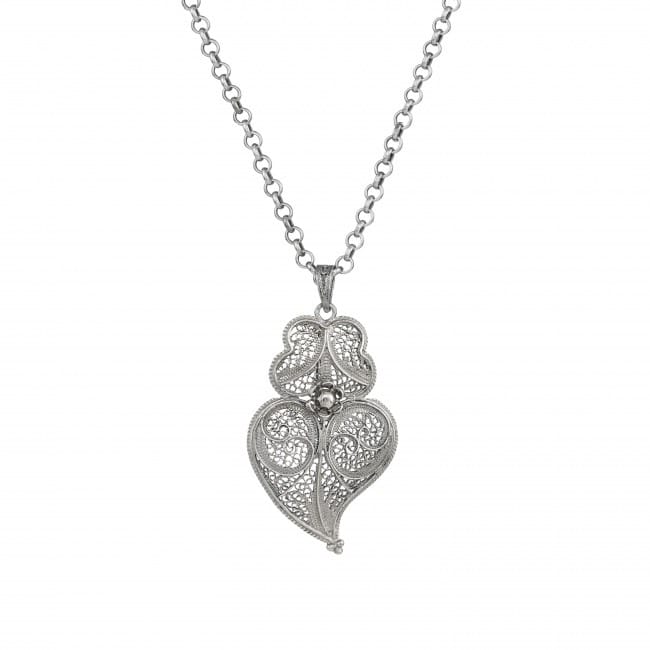 Collar Corazón de Viana 4,5cm de Plata 