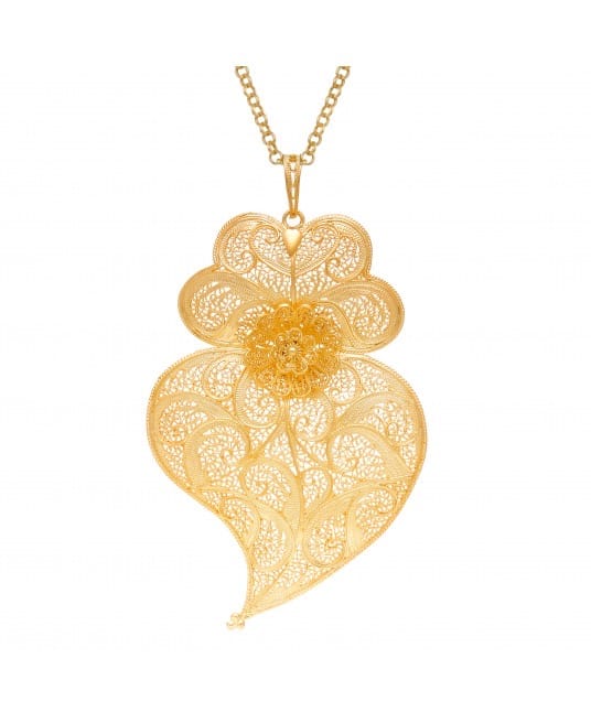 Necklace Heart of Viana XL in Gold Plated Silver 