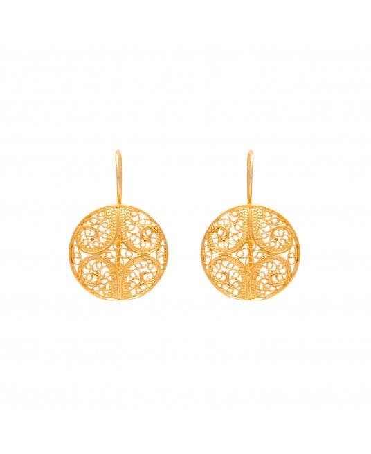 Earrings Circles in 9Kt Gold 