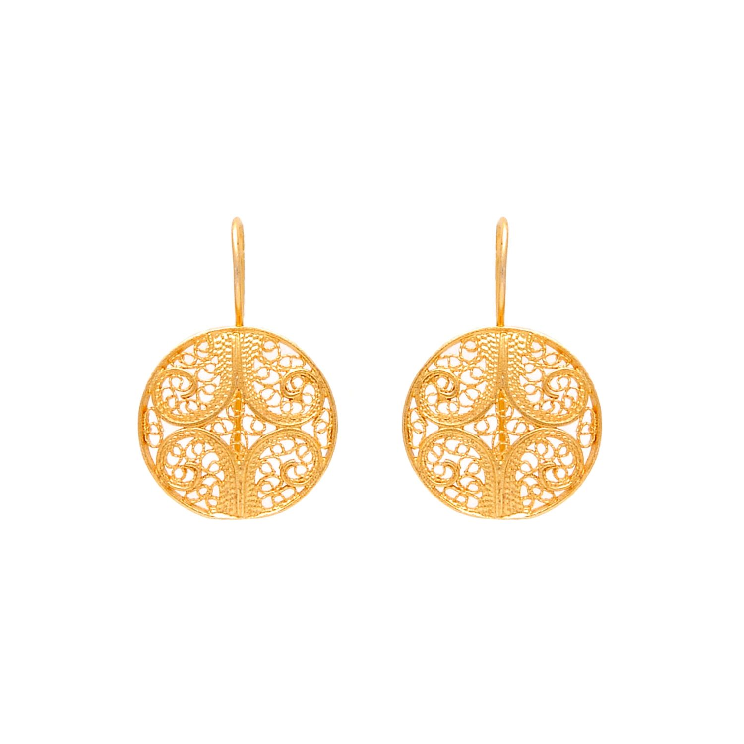 Earrings Circles in 9Kt Gold 