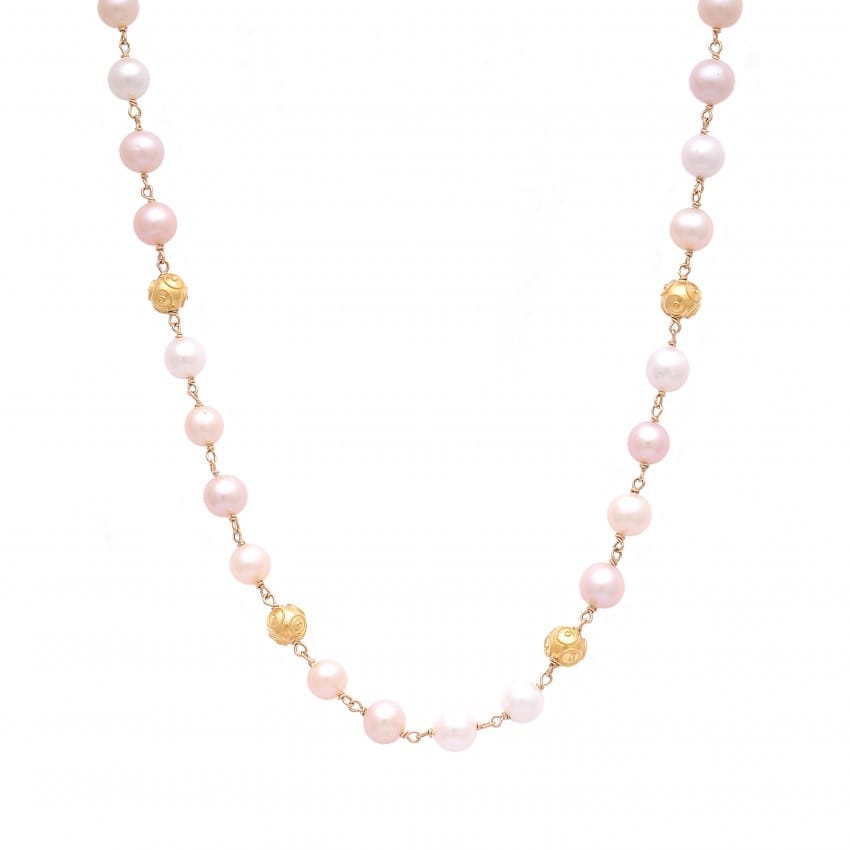 Collier Contas de Viana en Or 19,2 Carats avec perles 