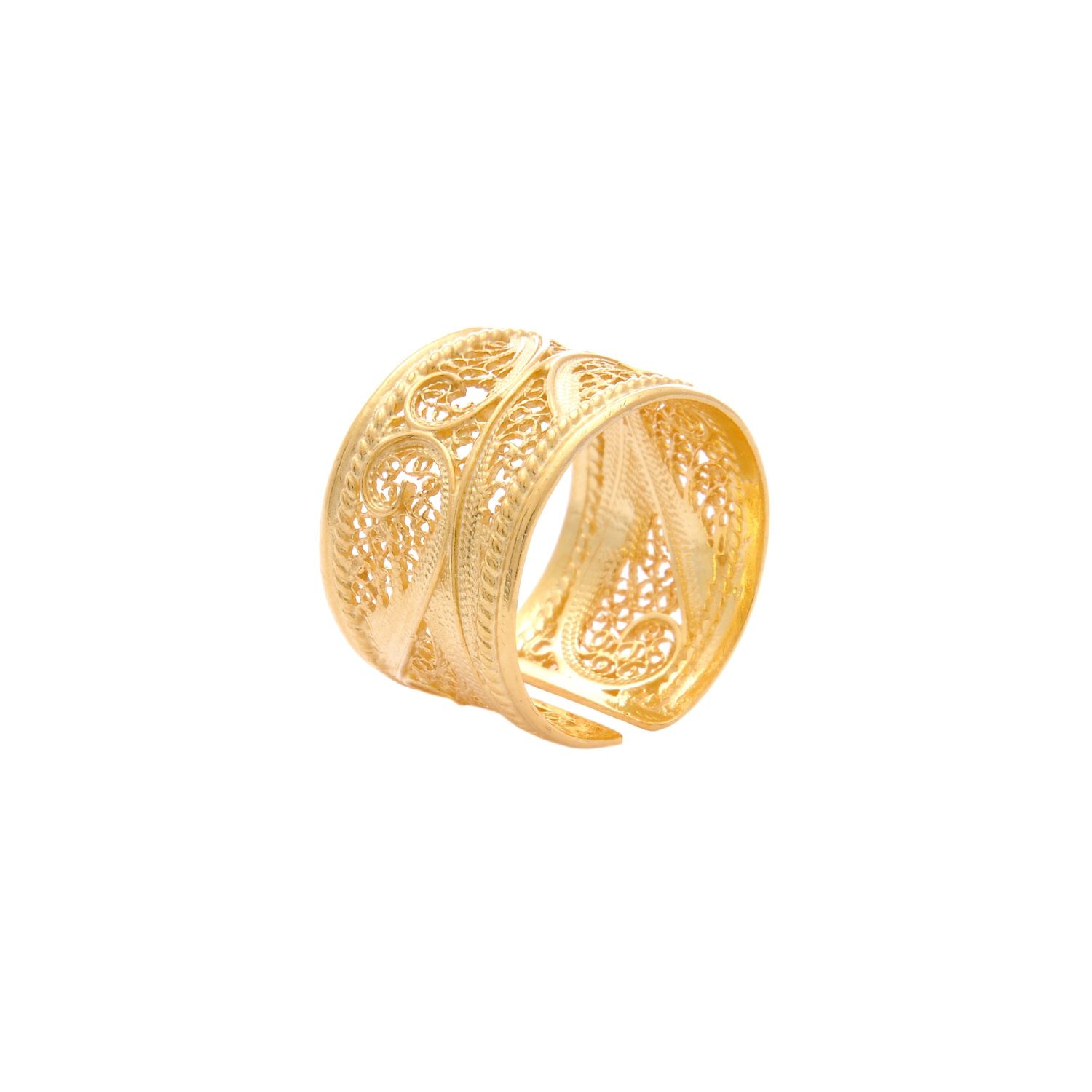 Ring Filigree in Gold Plated Silver 