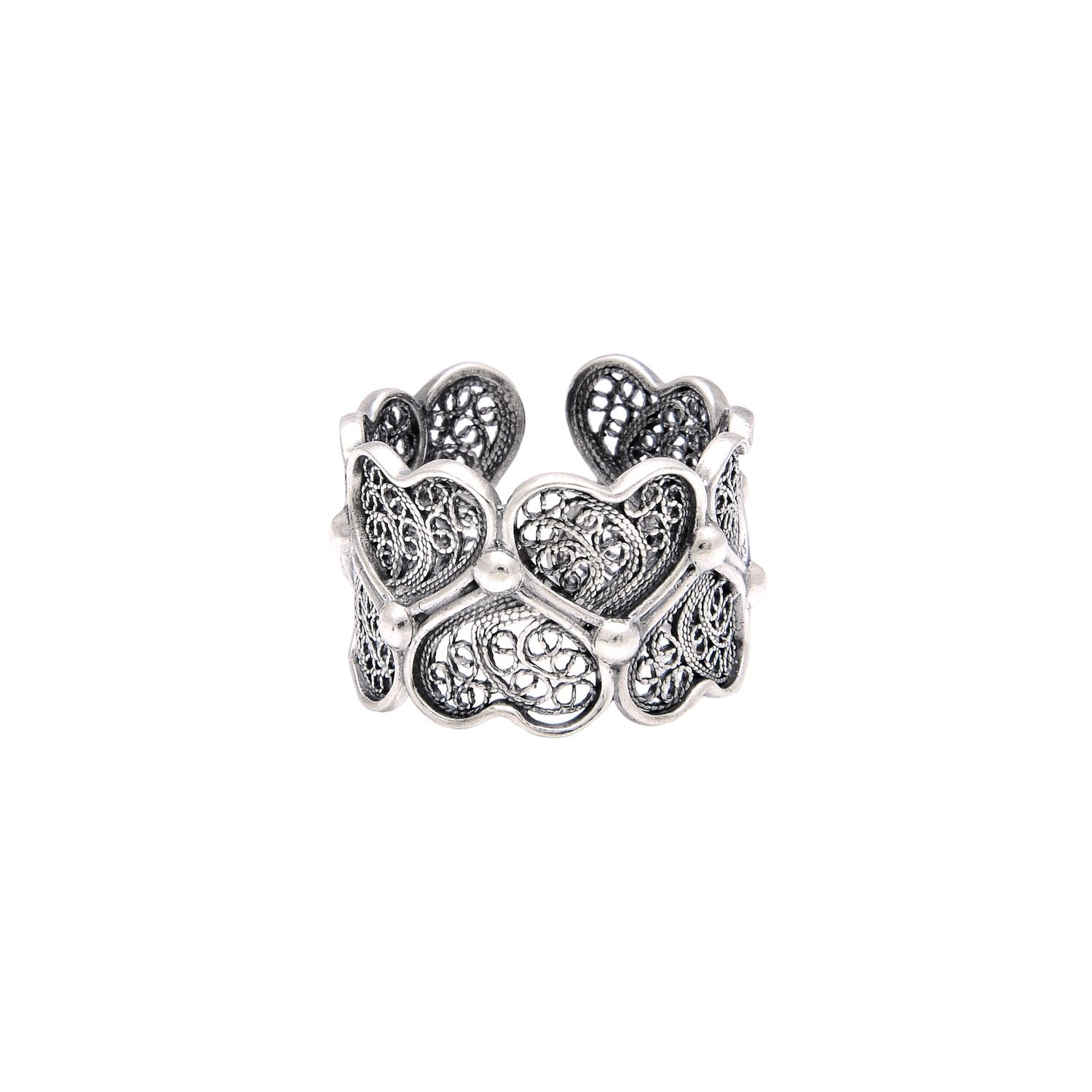 Ring Hearts in Silver 