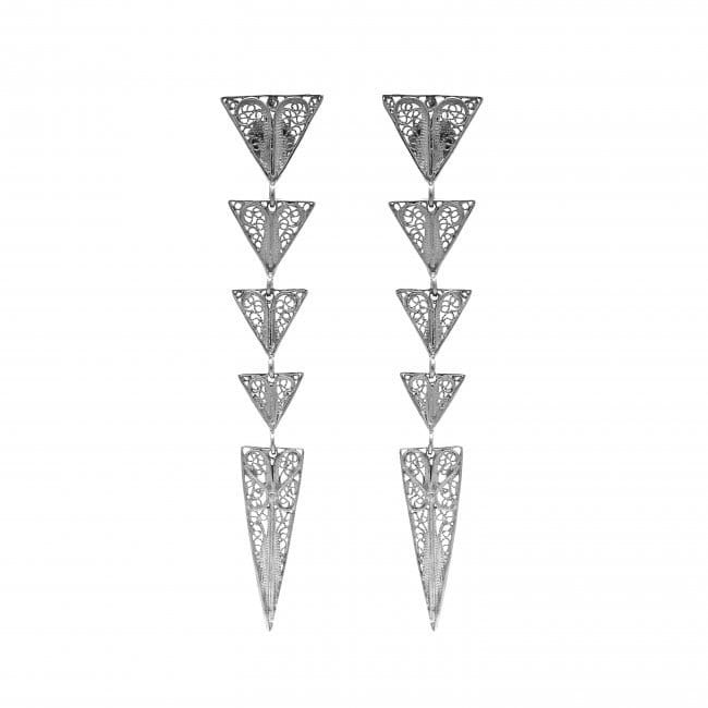 Boucles d'Oreilles Triangles en Argent 