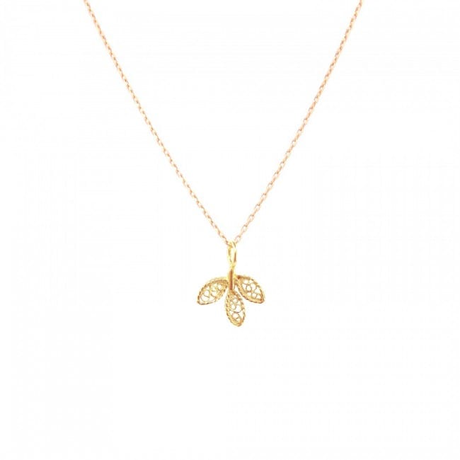 Necklace Leaves in 19,2Kt Gold 