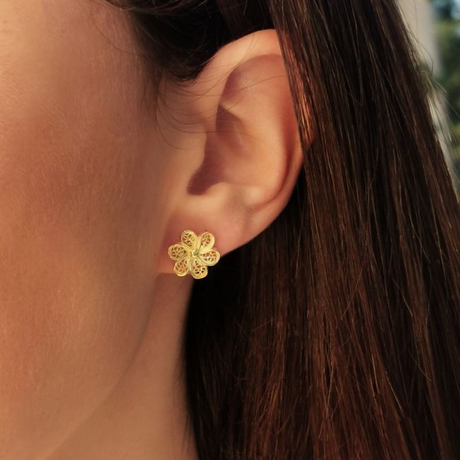 Pendientes Flor de Plata 