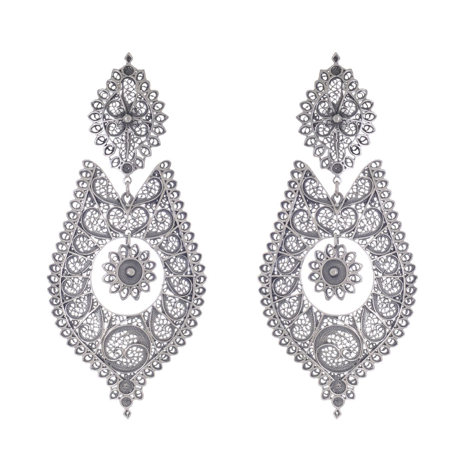 Queen Earrings Icone in Silver 