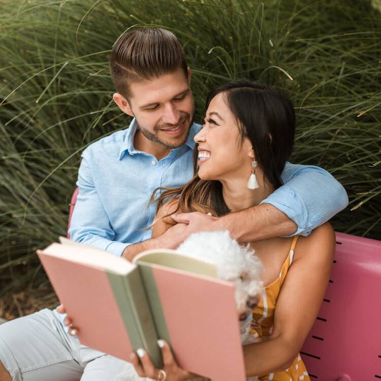 Offering a Book to Girlfriend as a Gift